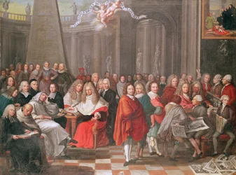 Grupo de caballeros distinguidos nacidos en o alrededor de Abbeville